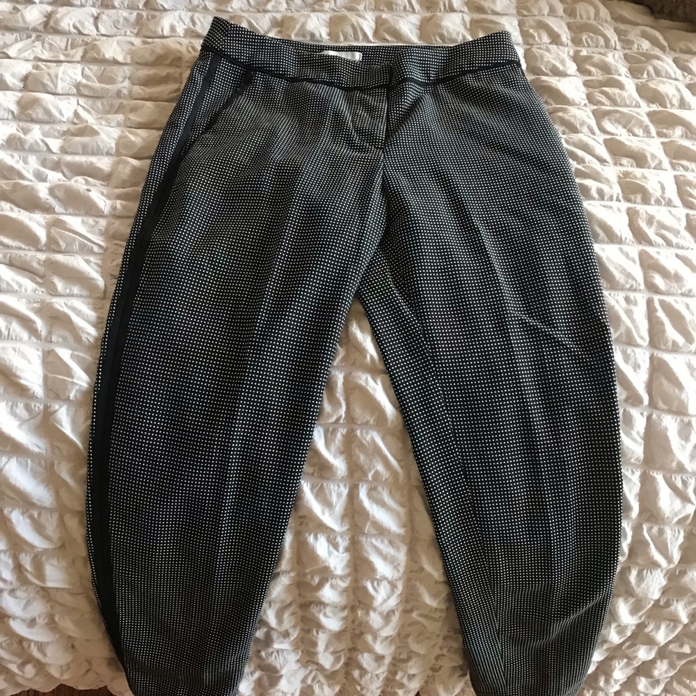 Black cropped business pants
